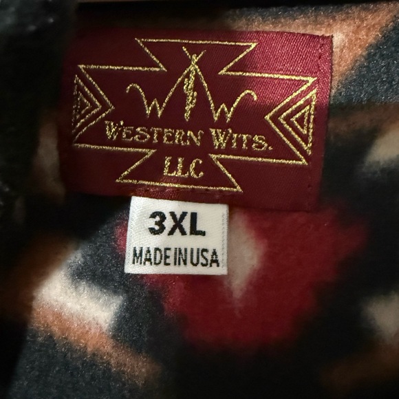 Men's Aztec Pattern Fleece Jacket - Picture 2 of 2